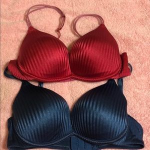 Blue and red Push up bras